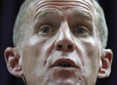 U.S. Gen. Stanley McChrystal, the commander of the NATO and U.S. forces in Afghanistan, speaks during a press conference in Kabul, Afghanistan in May. (AP)