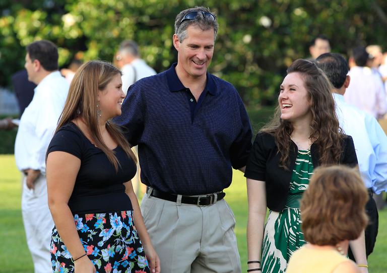 Sen. Scott Brown attended a congressional picnic on the South Lawn of the White House on June 8. (Charles Dharapak/AP)