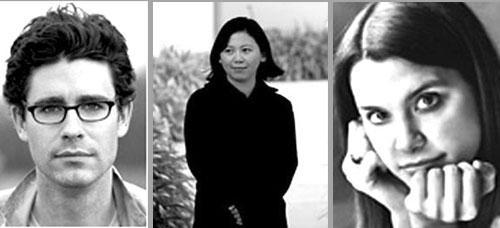 From left: Joshua Ferris, Yiyun Li, Nell Freudenberger (Credits: author Websites; Freudenberg picture by Marion Ettinger)