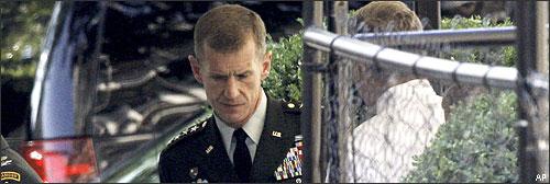 Gen. Stanley McCrystal arrives at the White House in Washington, Wednesday, June 23, 2010. (AP)