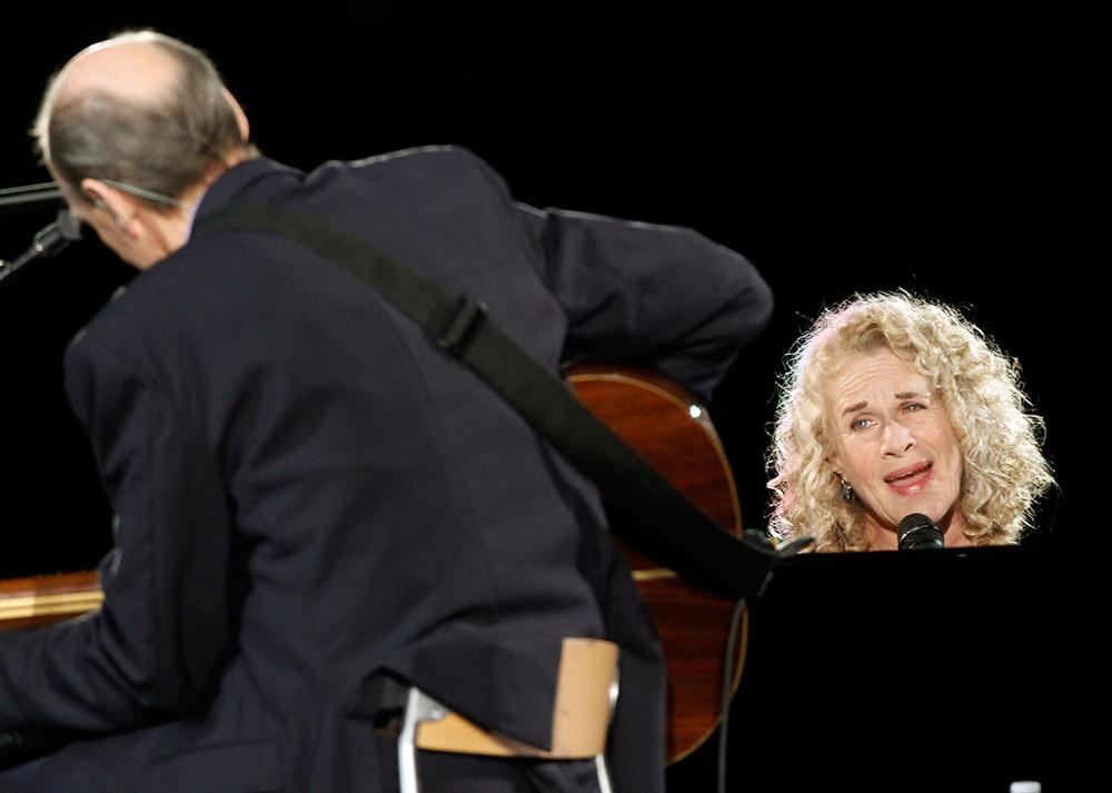 James Taylor and Carole King performed in Pittsburgh on June 26. (Keith Srakocic/AP)