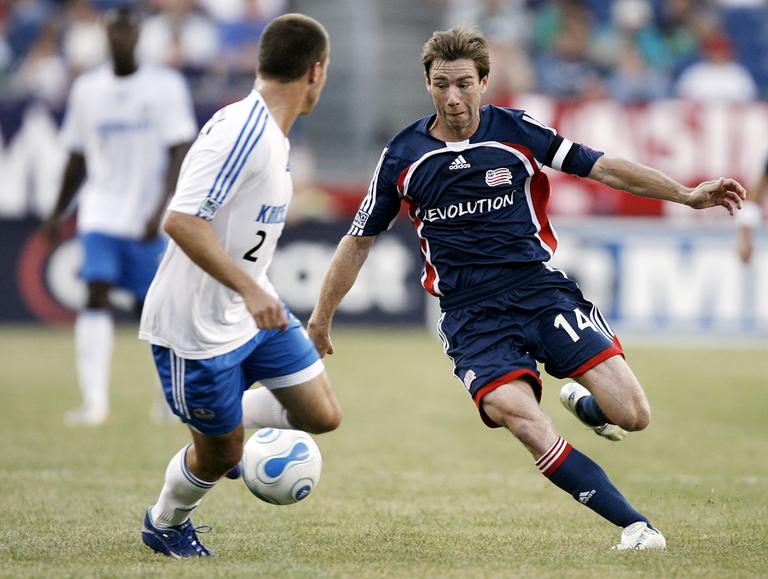 New England Revolution's Steve Ralston makes a move on the ball during a 2007 MLS game (AP).