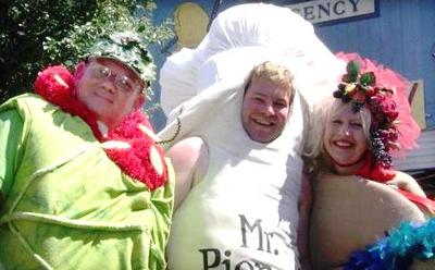 The ring leaders of the Pierogi Festival in Whiting, Indiana: from left to right-&quot;Halupki Guy,&quot; &quot;Mr. Pierogi&quot; and &quot;Ms. Paczki.&quot; (Pierogifest.net)