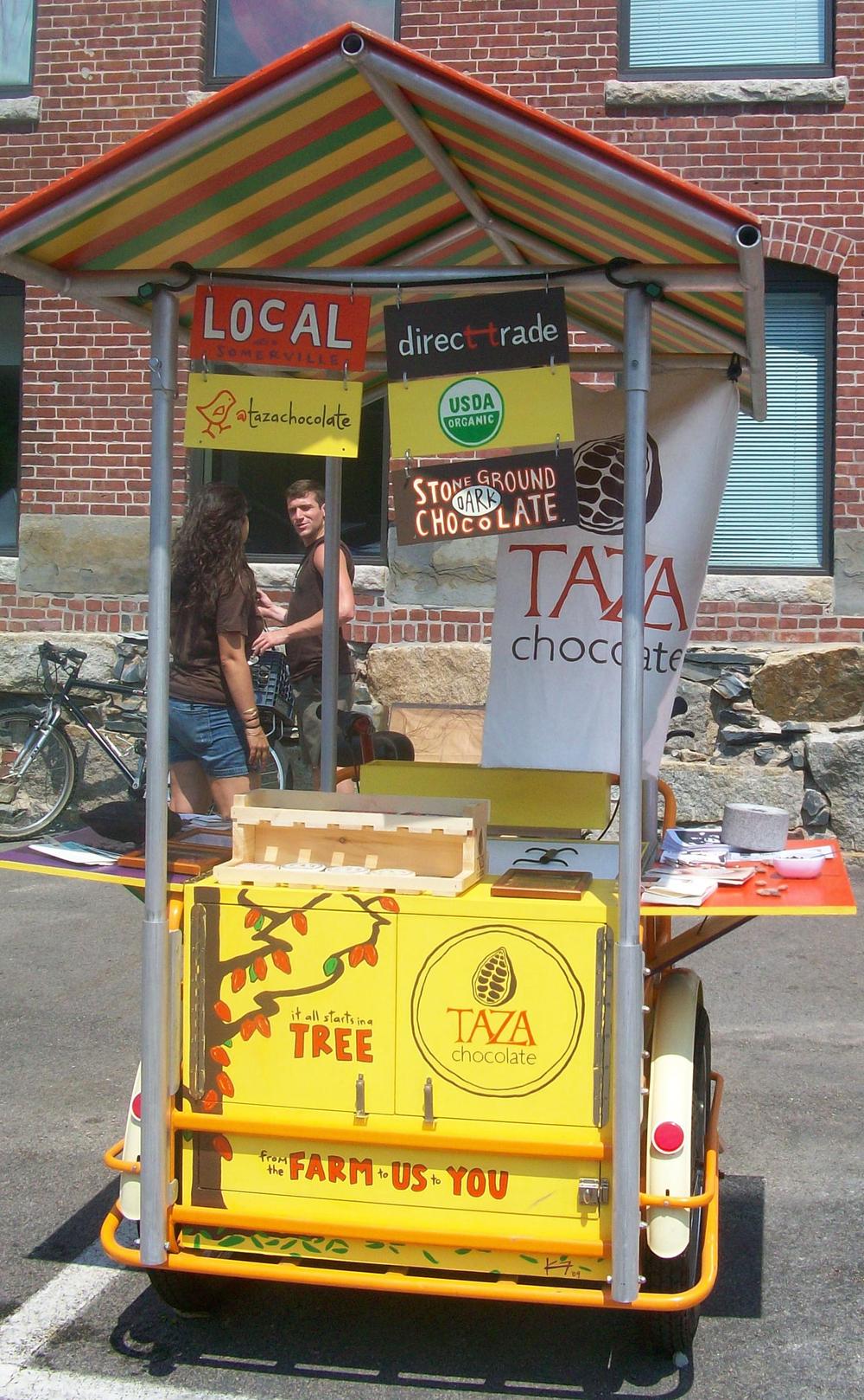 The Taza Chococycle at the Boston Food Truck Festival. (Sarah Knight/WBUR)