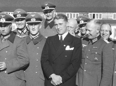 Wernher Von Braun, center, with Nazi officials in 1941. 