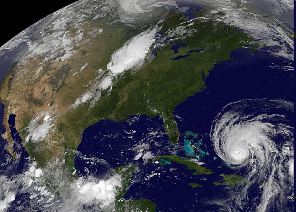 A satellite image of Hurricane Earl (NASA)