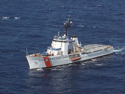 A spokesman for the U.S. Coast Guard says it has dispatched three cutters to the scene of an oil rig fire off the coast of Louisiana, including the USCGC Decisive. (Coast Guard)