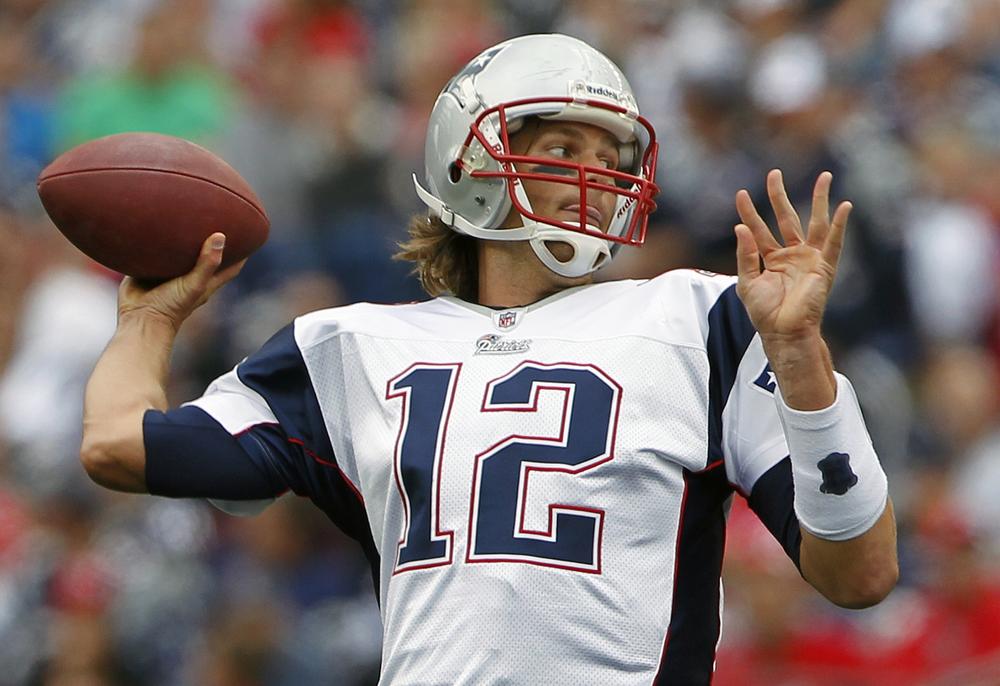 New England Patriots quarterback Tom Brady looks to pass in the second quarter an NFL football game against the Cincinnati Bengals, Sunday, Sept. 12, 2010, in Foxborough, Mass. (AP)