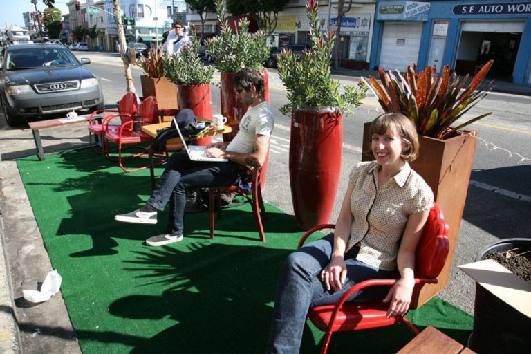 A Park(ing) Day park in San Francisco. (Laughing Squid/Flickr) 