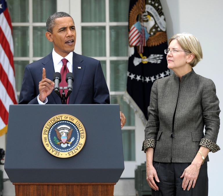 President Obama and Elizabeth Warren in September 2010 (AP)