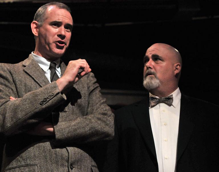 Barlow Adamson and William Gardinier in &quot;The Real Inspector Hound.&quot; (Craig Bailey/Perspective Photo)