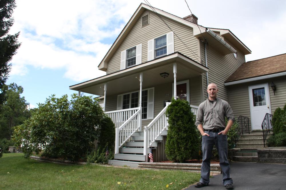 Nick Labbe, a Worcester homeowner. (Kirk Carapezza for WBUR)
