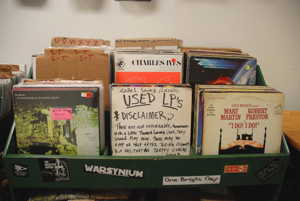 The vinyl at Rebel Records (Andrea Shea/WBUR)