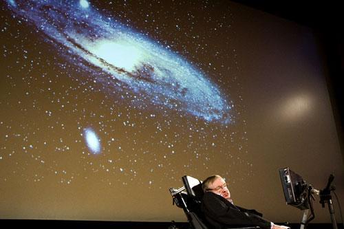 Stephen Hawking in Geneva, Switzerland, Sept. 15, 2009. (AP)