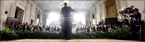 President Barack Obama at a news conference in the White House. (AP)