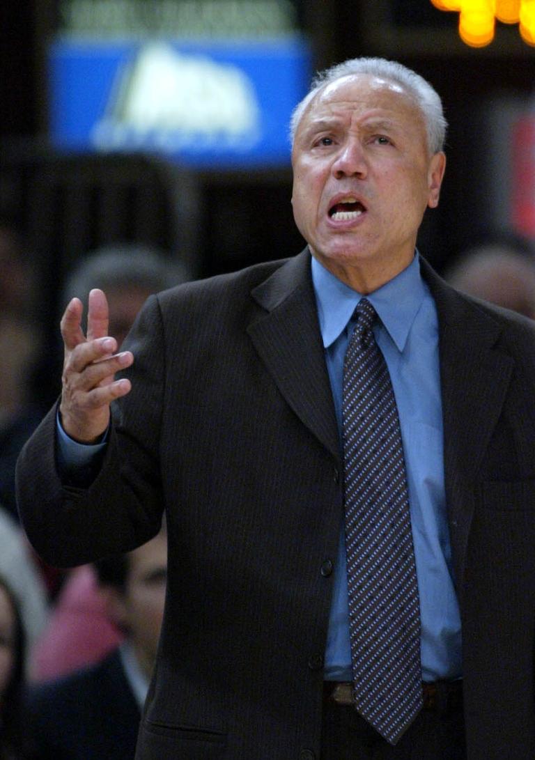 Lenny Wilkens, shown coaching the New York Knicks in 2005 at Madison Square Garden, holds the record for wins by an NBA coach. (AP Photo)