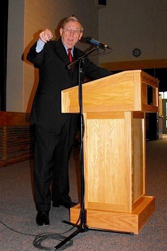 Judge Charles Gill speaking recently at The Gilbert School in Connecticut