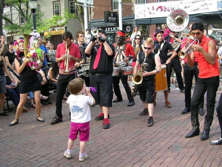 A band performing at the HONK! festival. (Allison Mowrer/HONK)