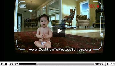 This ad was paid for by the “Coalition to Protect Seniors,” which has a website but whose owners remain a mystery.