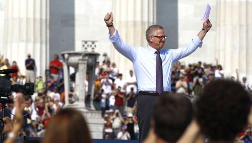 Glenn Beck at his &quot;Restoring Honor&quot; rally in Washington, D.C., Aug. 28, 2010. (AP) 