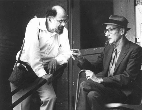Allen Ginsberg, left, and writer William Burroughs (AP) 