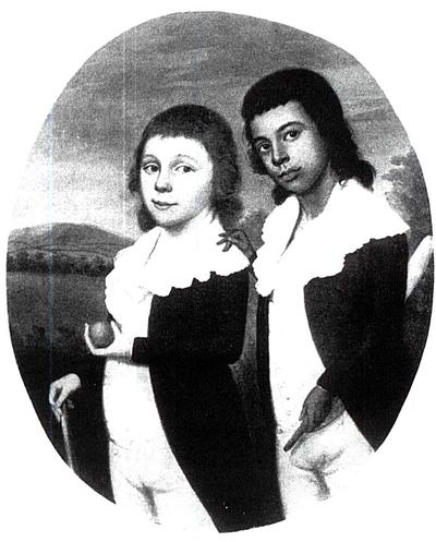 This 18th-century portrait could be one of the earliest depictions of baseball in America. The location of the original oil painting is unknown. (The image was originally featured in Apollo)