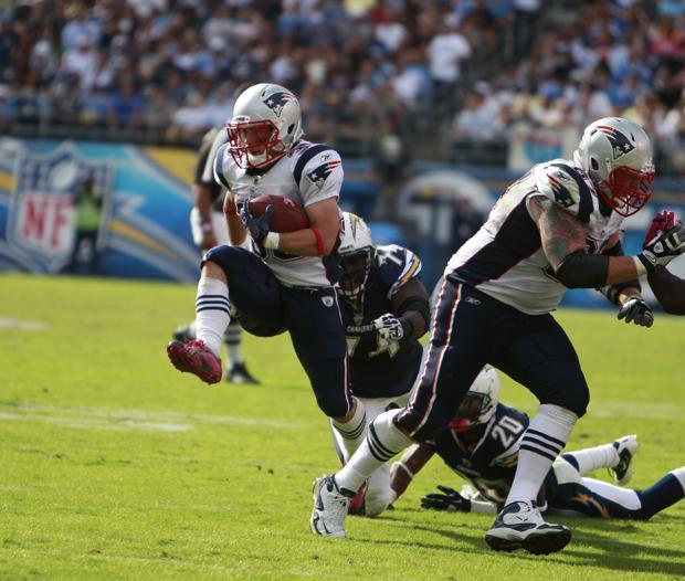 New England running back Danny Woodhead (39) during the game on Sunday in San Diego. (AP)