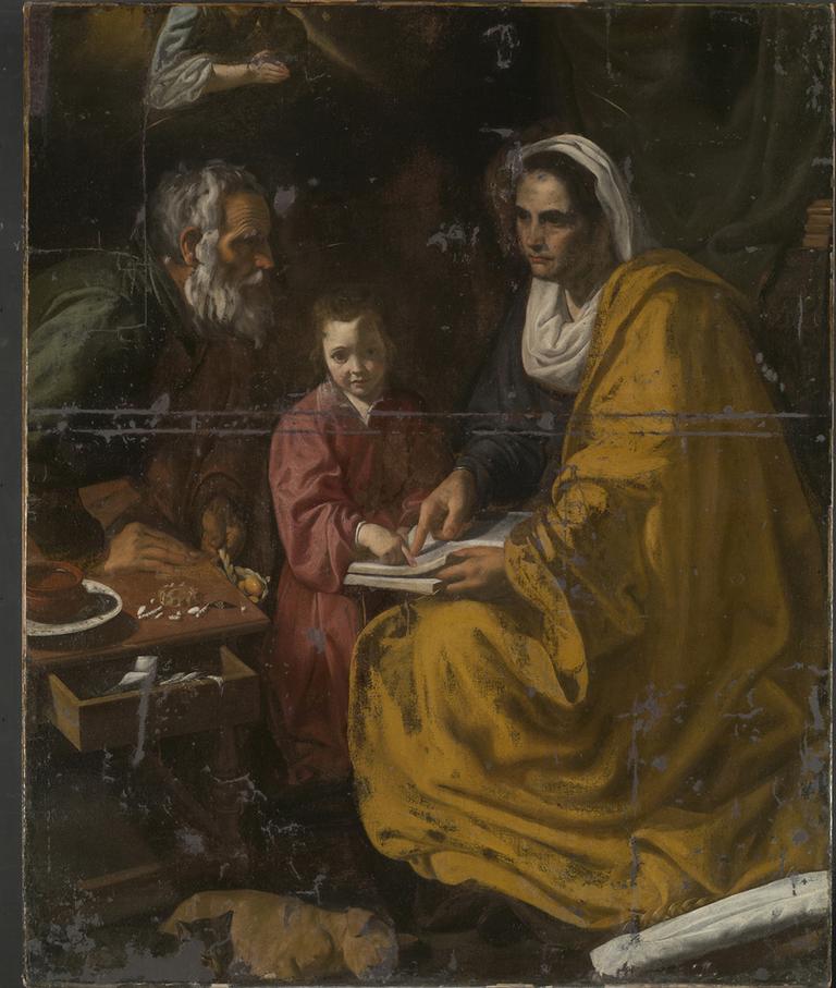 Diego Velazquez, The Education of the Virgin, ca. 1617-18. Oil on canvas. (Yale University Art Gallery)