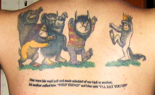 Posted by David L., from &quot;Where the Wild Things Are.&quot; He says on Facebook it represents the &quot;mischievous Max in me. The tattoo took 22 hours and has been worth it.&quot; 