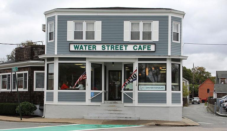 On Monday, Nov. 1 &mdash; the day before important Election Day &mdash; WBUR's Morning Edition heads to Plymouth, a bellwether town in the open 10th Congressional District. Water Street Cafe is WBUR's broadcast location. (Kirk Carapezza for WBUR)