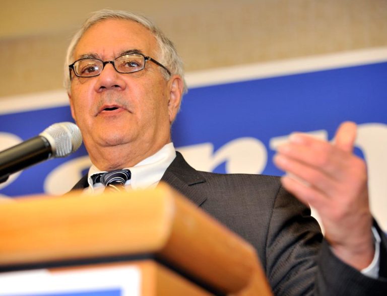 Rep. Barney Frank, addresses supporters at a party in Newton, Mass., after winning re-election in the 4th Congressional District on Nov. 2. (AP)