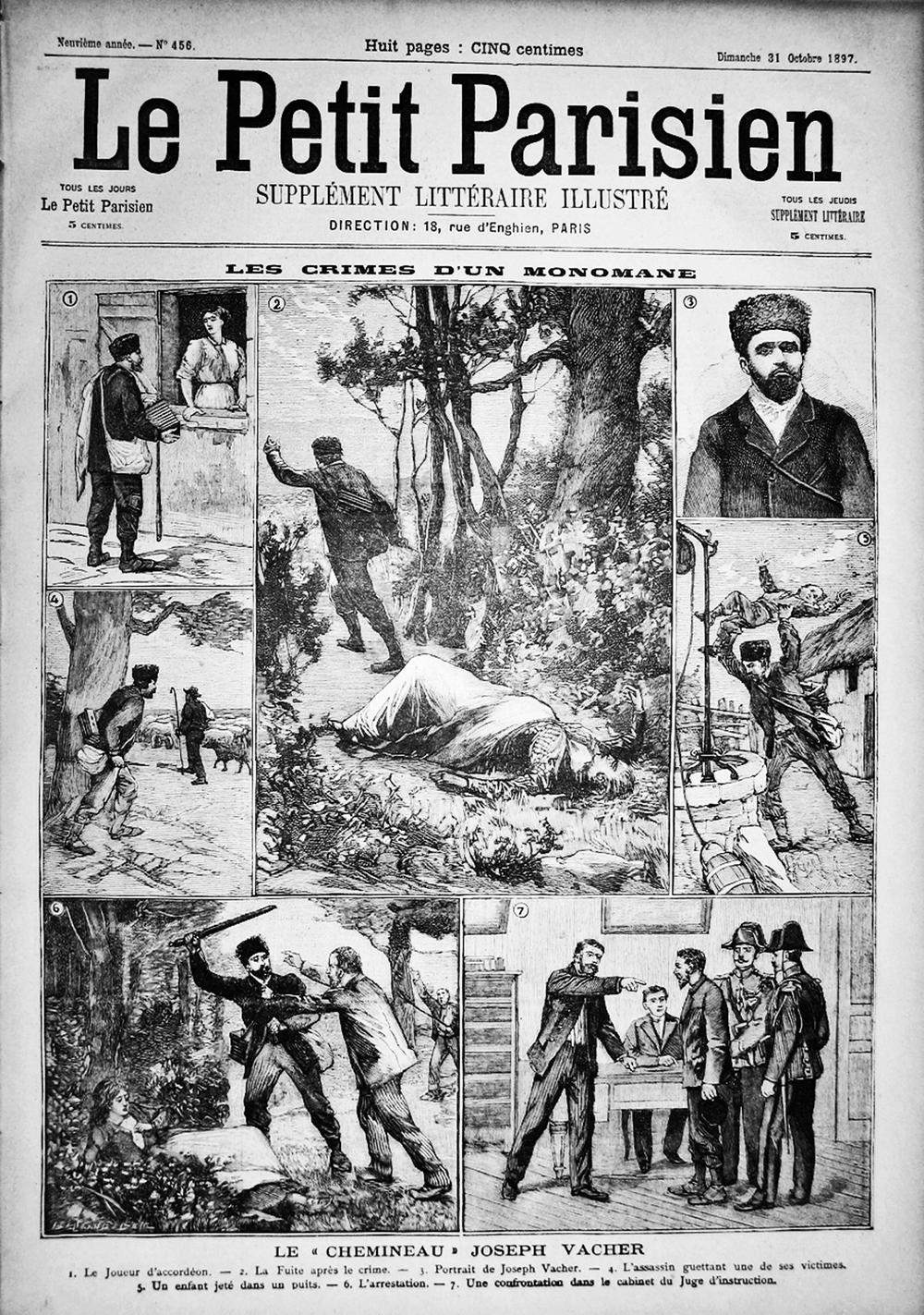 Tabloid coverage of Joseph Vacher's killing spree. (Knopf Publishers)