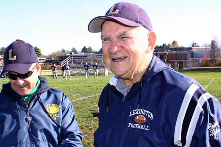 Bill Tighe, an 86-year-old football coach in Lexington, is the oldest high-school football coach in the country
