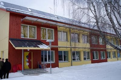 A Kindergarten in Estonia that was refurbished using passive house standards.  Energy-efficient, highly-insulated passive homes  have been widely embraced in Europe and are just now becoming popular in the U.S. (Tonu Mauring/Flickr)