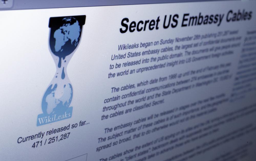 The Internet homepage of the whistle-blowing website Wikileaks. (AP)