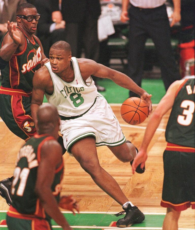 Walker drives to the hoop as a member of the Celtics in 2000. (AP)