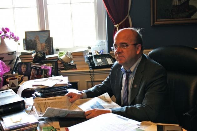 Rep. Jim McGovern (D-MA) isn&#039;t losing his office, but he&#039;ll lose his position as second in command of the powerful Rules Committee as the Democrats hand over control of the House. (Lisa Tobin/WBUR)
