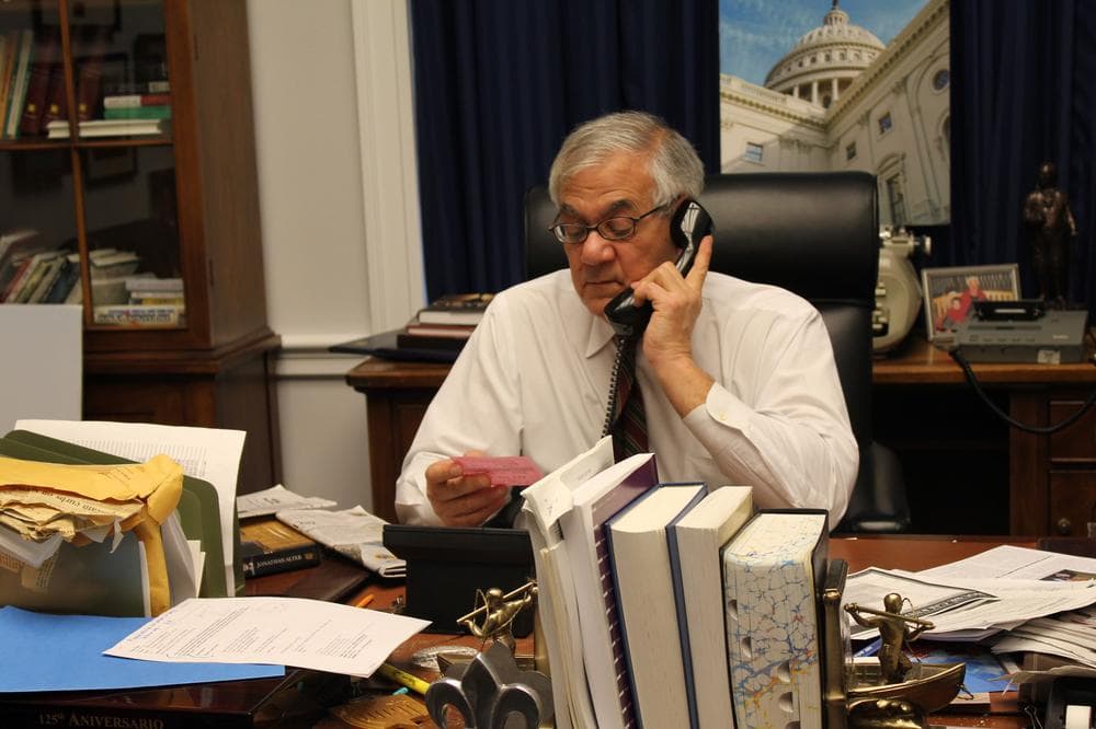Rep. Barney Frank (D-MA) is confident the Republicans will fail to undo the Wall Street reform package passed last year. (Lisa Tobin/WBUR) 
