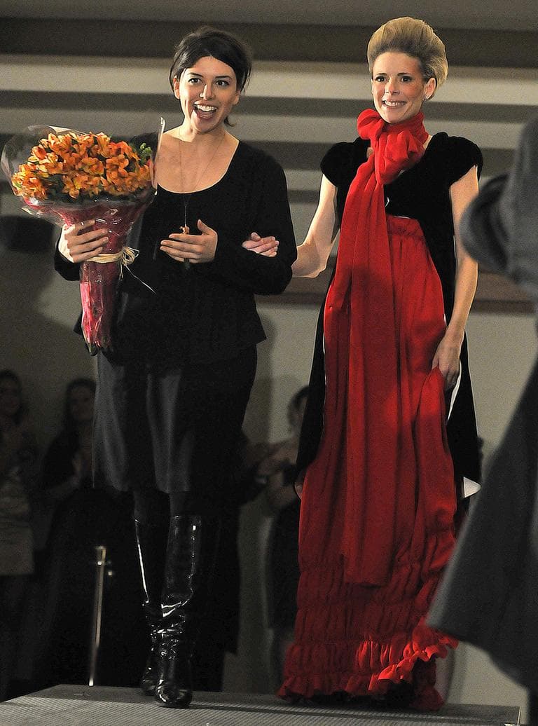 Designer Maria Canada wins the best design award while model Kristine Rafatlo shows off the winning design. (Courtesy BSO)