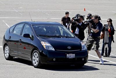 Toyota tested the brakes of a 2008 Prius in front of television cameras. (AP)
