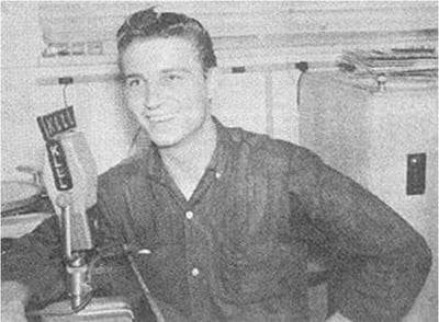 An undated photo of Waylon Jennings at the Lubbock, Texas radio station KLLL.