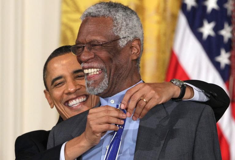 President Obama awards Celtics great Bill Russell with the Medal of Freedom &mdash; nation's highest civilian honor. (AP)