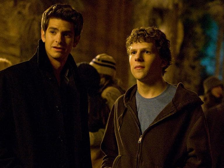 Eduardo Saverin, played by Andrew Garfield, and Mark Zuckerberg, played by Jesse Eisenberg, are major characters in &quot;The Social Network.&quot; (Merrick Morton/Columbia Pictures)