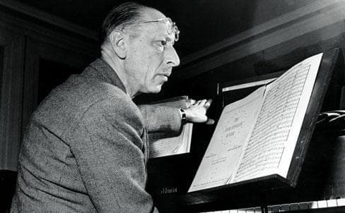 Russian composer Igor Stravinsky poses in Boston Jan. 12, 1944. (AP)