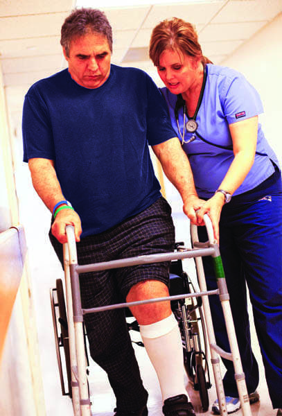 A stroke patient at Spaulding Rehabilitation Hospital