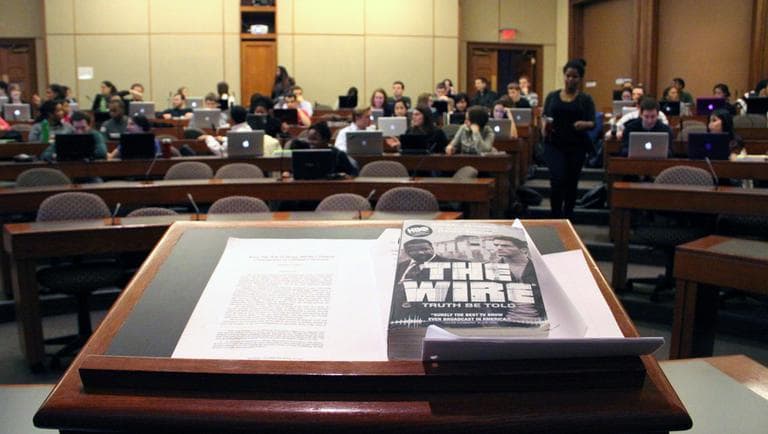 A course at Harvard is using the HBO series &quot;The Wire&quot; to teach students the truth about what ails American society. (Kirk Carapezza for WBUR)