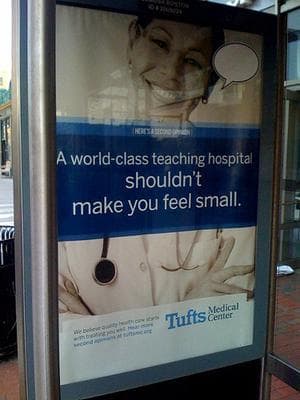 An ad for Tufts Medical Center