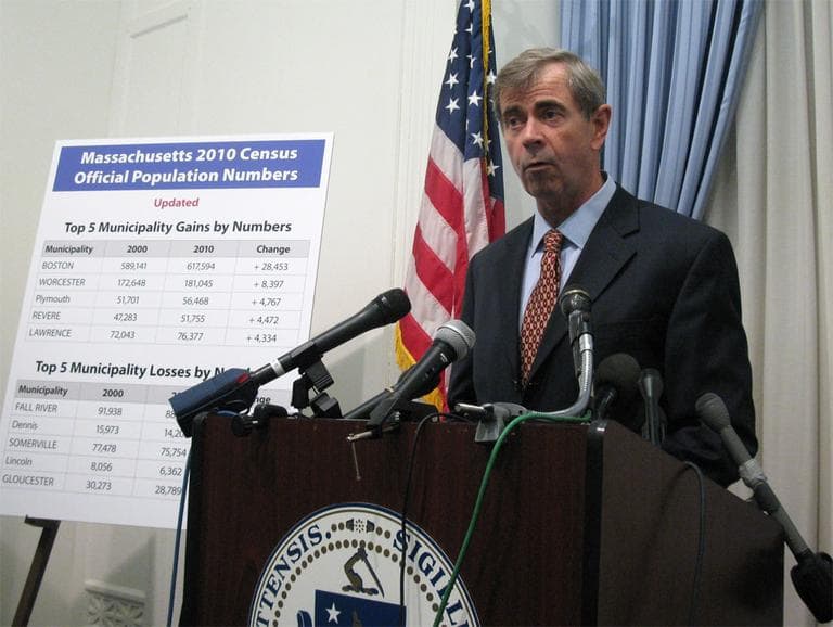 Secretary of State William Galvin releases updated Massachusetts Census figures Tuesday. (Fred Thys/WBUR)
