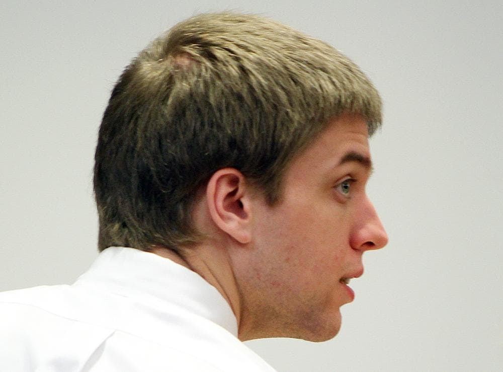 Christopher Gribble listens to testimony during his trial at Hillsborough County Superior Court in Nashua, N.H. on Tuesday, March 22, 2011. (AP)