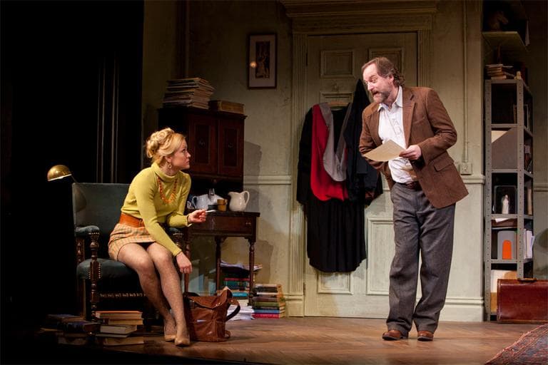 Jane Pfitsch and Andrew Long in a scene from The Huntington Theatre Company's &quot;Educating Rita&quot; (T. Charles Erickson)